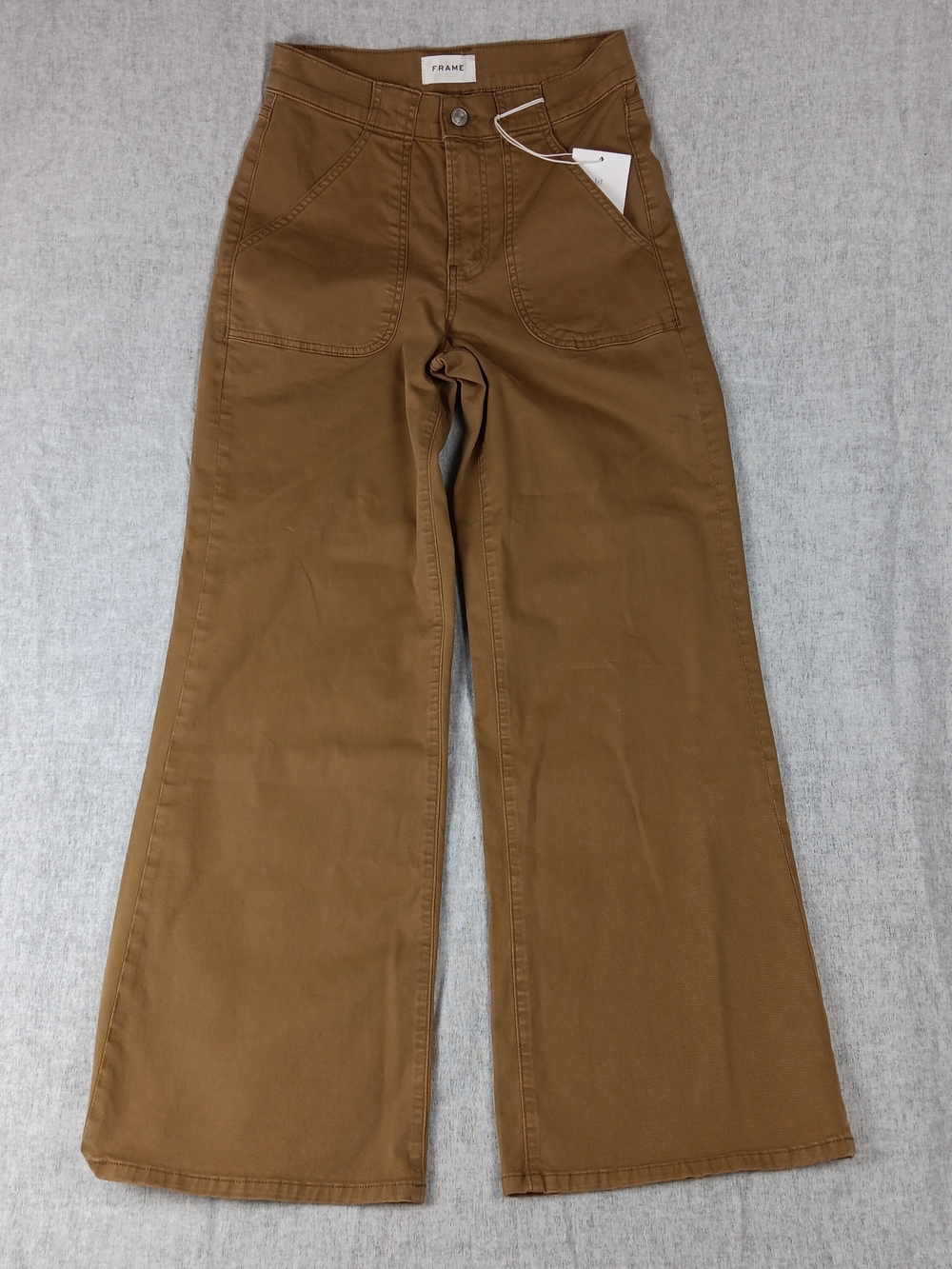 Frame Modern Pocket Women Wide Leg Pants Brown Size 26